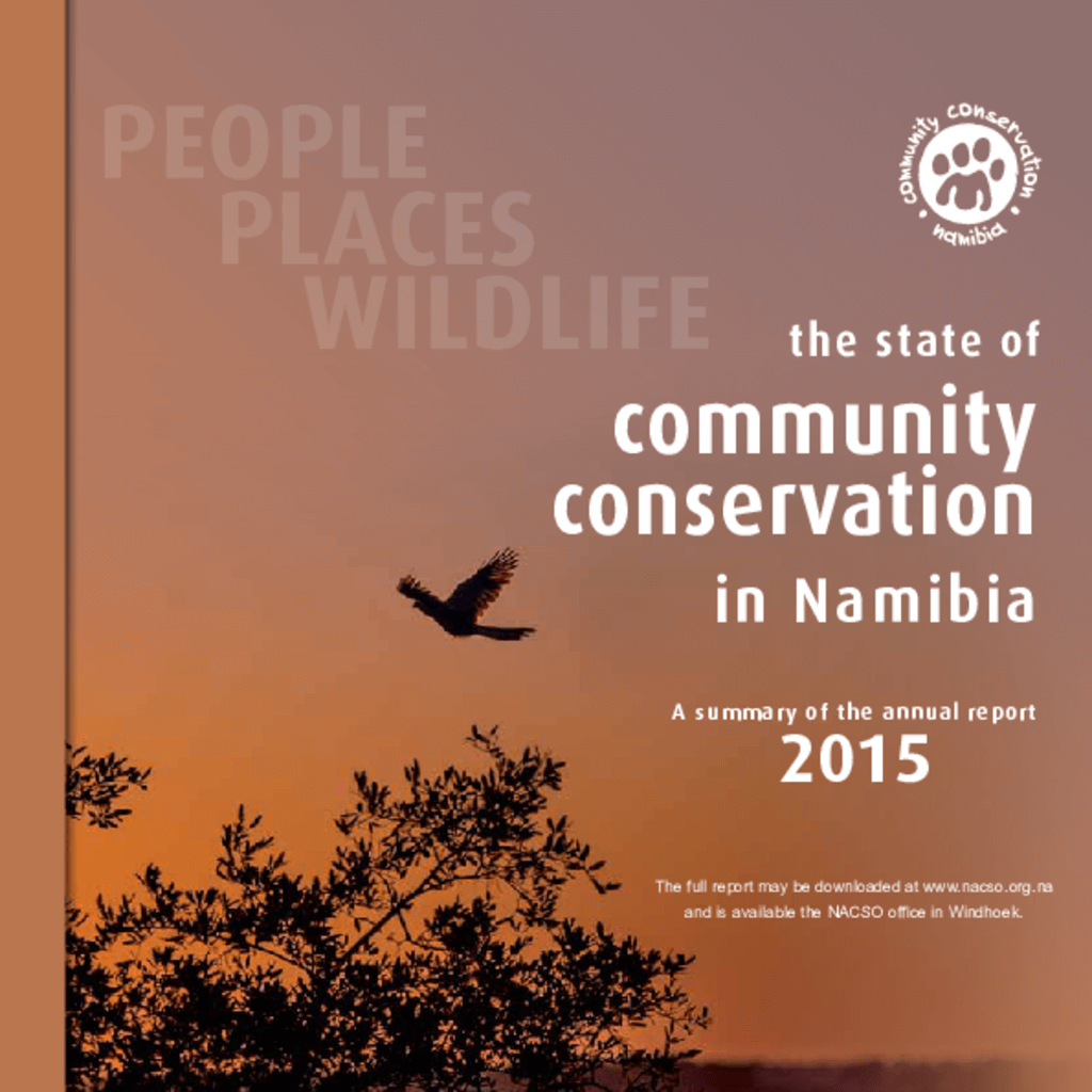   State of Community Conservation 2015 brochure