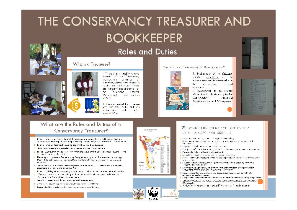 1.03 Management Committee Training - Conservancy treasurer and bookkepper roles and duties