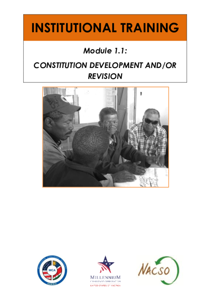 1.01 Constitution Development and Revision